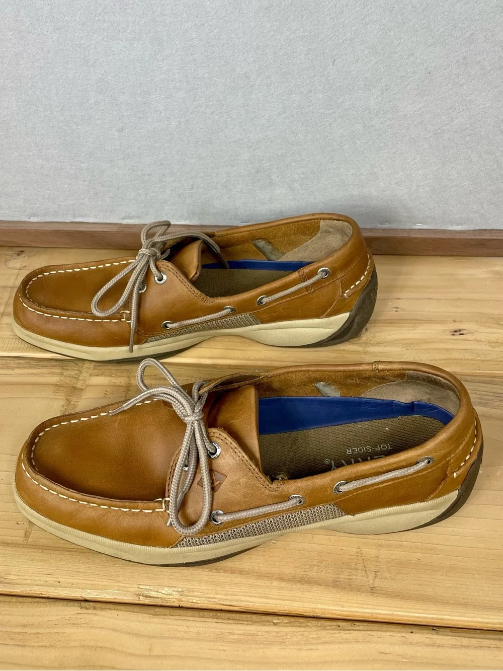 Sperry Top-Sider Intrepid Mens 10 Tan Leather Boat Shoes